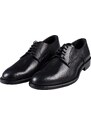Prince Oliver Derby Μαύρα Leather Shoes