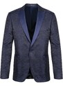 Prince Oliver Tuxedo Μπλέ Μπροκάρ 100% Wool Touch (Modern Fit)