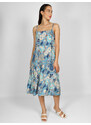 FREE WEAR Φόρεμα Γυναικείο Με Λαχούρ - Μπλε - 003004