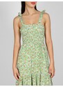 FREE WEAR Φόρεμα Με Σφηκοφωλιά Στο Στήθος - Πράσινο - 004004
