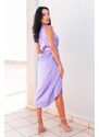 Joy Fashion House Tadeo μίντι φόρεμα με όψη σατέν λιλά