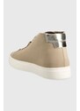 Σουέτ αθλητικά παπούτσια Calvin Klein Cupsole Unlined High Top χρώμα: μπεζ