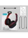 CELEBRAT Bluetooth headphones A18-BKRD, wireless & wired, μαύρο-κόκκινο
