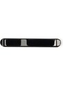 HUGO MEN E-CLASSIC-TIE-BAR OVAL STAINLESS STEEL TIE CLIP WITH ENGRAVED LOGO BLACK