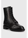 Μποτάκια Calvin Klein Rubber Sole Combat Boot χρώμα: μαύρο