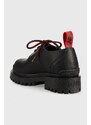 Δερμάτινα κλειστά παπούτσια Karl Lagerfeld x Cara Delevingne χρώμα: μαύρο