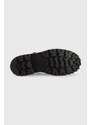 Δερμάτινα κλειστά παπούτσια Karl Lagerfeld x Cara Delevingne χρώμα: μαύρο