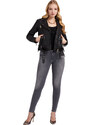 GUESS 'CAMILLE' ΔΕΡΜΑΤΙΝΟ BIKER JACKET ΓΥΝΑΙΚEIO W2YL16L0QN0-JBLK