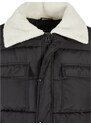Urban Classics Χειμερινό μπουφάν ανθρακί / λευκό