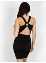 FREE WEAR Φόρεμα Γυναικείο Με Ιδιαίτερη Πλάτη - Μαύρο - 001002