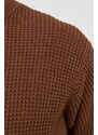 Βαμβακερό πουλόβερ Abercrombie & Fitch ανδρικά, χρώμα: καφέ,