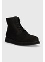 Ψηλές μπότες Calvin Klein Lace Up Boot χρώμα: μαύρο