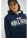 Μπλούζα Hollister Co. χρώμα: ναυτικό μπλε, με κουκούλα