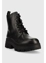 Δερμάτινα workers Calvin Klein Jeans Chunky Combat Laceup Boot χρώμα: μαύρο