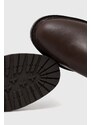 Μπότες σούετ Lauren Ralph Lauren Burncalf γυναικείες, χρώμα: καφέ