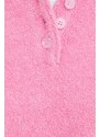 Μάλλινο πουλόβερ Samsoe Samsoe γυναικεία, χρώμα: ροζ,