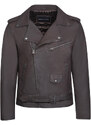 Prince Oliver Vintage Perfecto Jacket Καφέ 100% Leather (Modern Fit)