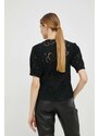 Βαμβακερή μπλούζα Herskind γυναικεία, χρώμα: μαύρο