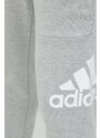 Βαμβακερό παντελόνι adidas 0 χρώμα: γκρι HA4345