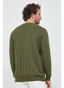Βαμβακερό πουλόβερ Sisley χρώμα: καφέ
