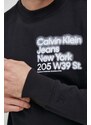 Μπλούζα Calvin Klein Jeans χρώμα: μαύρο