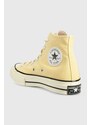 Πάνινα παπούτσια Converse Chuck 70 HI χρώμα: κίτρινο, A02757C