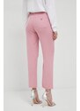 Παντελόνι Guess χρώμα: ροζ