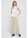 Βαμβακερό γιλέκο Calvin Klein χρώμα: άσπρο