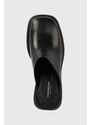Δερμάτινες παντόφλες Vagabond Shoemakers Shoemakers DORAH γυναικείες, χρώμα: μαύρο, 5542.201.20