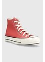 Πάνινα παπούτσια Converse Chuck 70 HI χρώμα: κόκκινο, A05114C