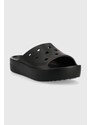 Παντόφλες Crocs Classic Platform Slide Classic Platform Slide χρώμα: μαύρο, 208180 208180