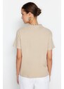 Γυναικείο t-shirt Trendyol Collar Printed