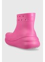 Ουέλλινγκτον Crocs Classic Crush Rain Boot χρώμα: ροζ, 207946