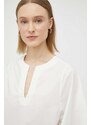 Βαμβακερή μπλούζα By Malene Birger Kamill γυναικεία, χρώμα: μπεζ