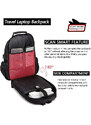 Μεγάλο Laptop Backpack 17,3'' Ανθεκτικό XL Heavy Duty Travel Backpack Bange 1901 μαύρο