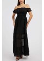 GUESS Φορεμα Zena Long Dress W3GK51WFDR2 jblk jet black a996