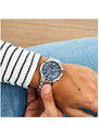 Emporio Armani AR2448 Ρολόι Χρονογράφος με Μπλε Καντράν και Μεταλλικό Μπρασελέ