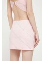 Βαμβακερή φούστα Rotate χρώμα: ροζ