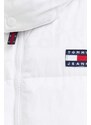 Μπουφάν με επένδυση από πούπουλα Tommy Jeans ανδρικό, χρώμα: άσπρο