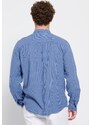 FUNKY BUDDHA Linen blend πουκάμισο με μάο λαιμό