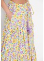 FUNKY BUDDHA Maxi φούστα με floral all over τύπωμα