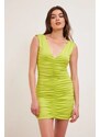 ENZZO Mini φόρεμα με σούρες Lime