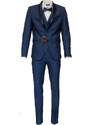 Κοστούμι Μπλε Ασορτί Γιλέκο Παπιγιόν Αποσπώμενο Πέτο “MAKIS TSELIOS”
