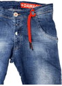 Ανδρικό Παντελόνι jean με Λαστιχο Damaged Jeans WR23B MΠΛE