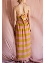 MADAME SHOU SHOU Φορεμα Kleofia yellow/pink