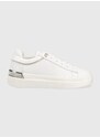 Δερμάτινα αθλητικά παπούτσια Tommy Hilfiger LUX METALLIC CUPSOLE SNEAKER χρώμα: άσπρο, FW0FW07030 F3FW0FW07030