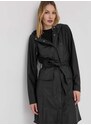Μπουφάν Rains 18130 Curve Jacket γυναικείες, χρώμα: μαύρο, F30