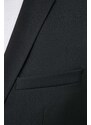 Μπλέιζερ με μίγμα μαλλιού Calvin Klein χρώμα: μαύρο