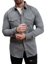 Jack&Jones - 12138115 - Jje sheridan Shirt L/S Noos - Light Grey - Slim Fit - πουκάμισο