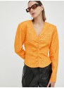 Μπλουζάκι Gestuz χρώμα: πορτοκαλί